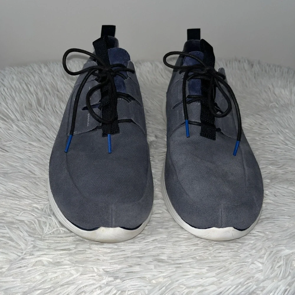Cole‎ Haan Grandsport Shoes Men's 13 M Blue Suede Oxford Sneakers Casual Preppy